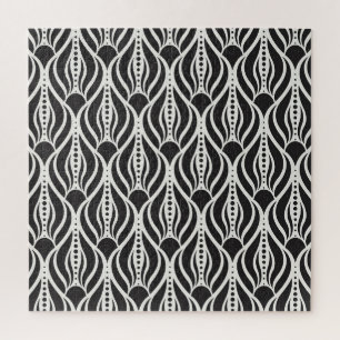 Eleganter Blumendampfer, nahtloser Jugendstil-Patt Puzzle