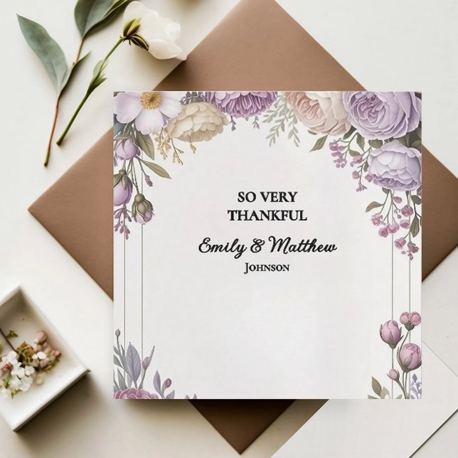 Eleganter Blumendesigner Dankeschön Karte (Von Creator hochgeladen)