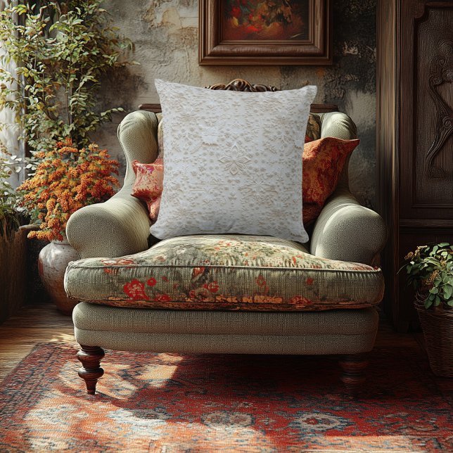 Eleganter Blumendruck - bestickte Imitate Kissen (Von Creator hochgeladen)