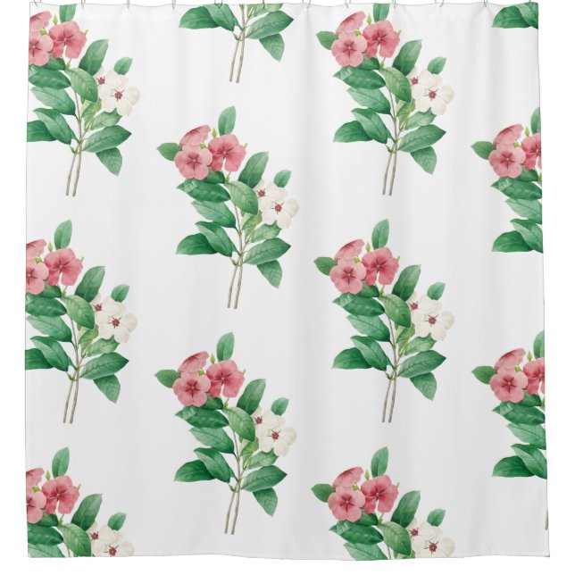 Eleganter Blumenduschvorhang Duschvorhang (Vorderseite)