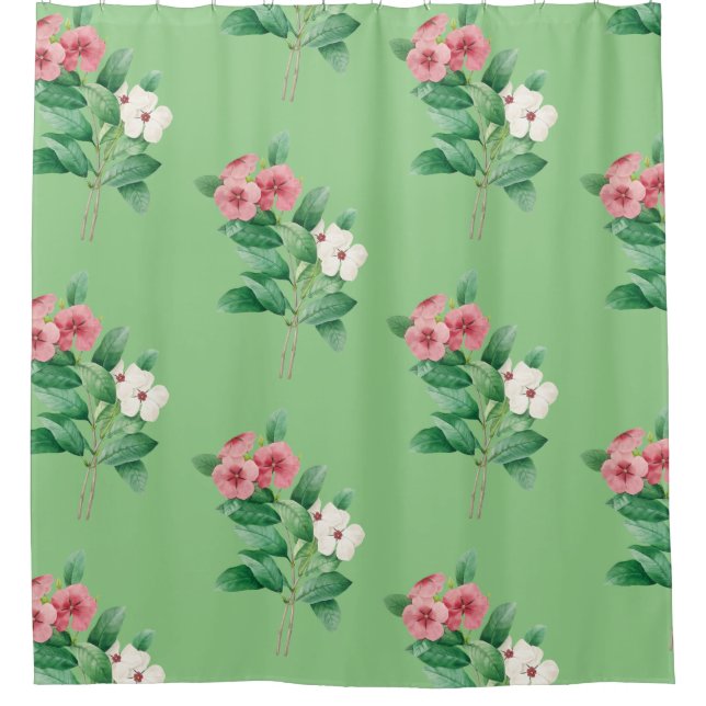 Eleganter Blumenduschvorhang Duschvorhang (Vorderseite)