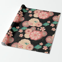 Eleganter Blumengarten Geschenkpapier