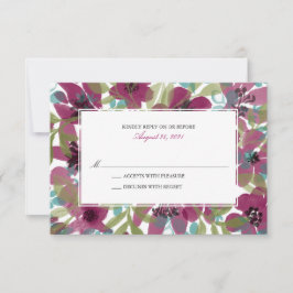 Eleganter Blumengarten | Hochzeit RSVP Karte
