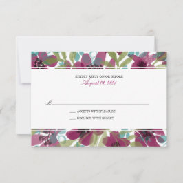 Eleganter Blumengarten | Hochzeit RSVP Karte