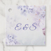 Eleganter Blumengarten lila Boho Initialen