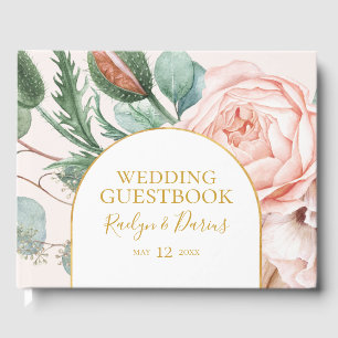 Eleganter Blumengarten   Pastel Wedding Gästebuch