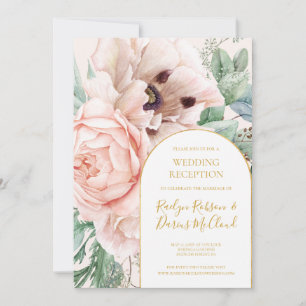 Eleganter Blumengarten   Pastelhochzeit Einladung