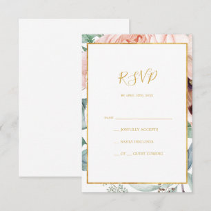 Eleganter Blumengarten   RSVP-Karte RSVP Karte