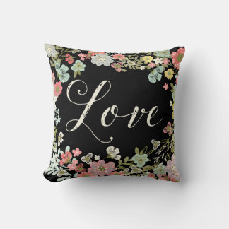 Eleganter Blumengarten Schöne Liebe Script Kissen
