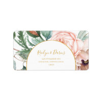 Eleganter Blumengarten | Wedding RSVP-Adresse