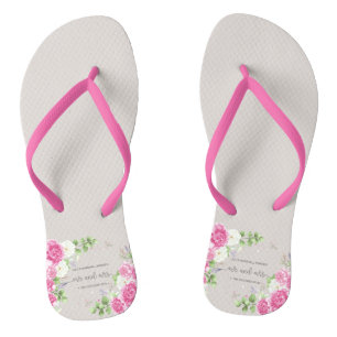 Eleganter Blumenherr u. Frau Wedding   drehen Flip Flops