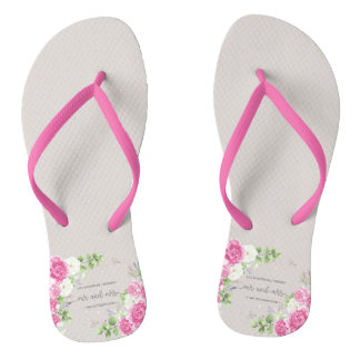 Eleganter Blumenherr u. Frau Wedding | drehen Flip Flops
