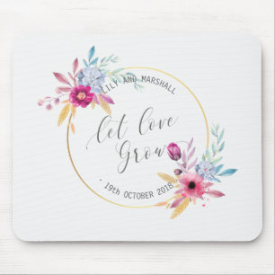 Eleganter Blumenherr u. Frau Wedding Mousepad