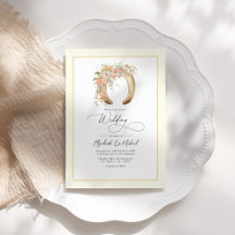 Eleganter Blumenhorseshoe-Western Hochzeitsstichta