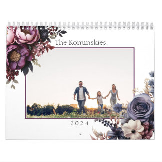 Eleganter Blumenkalender Kalender
