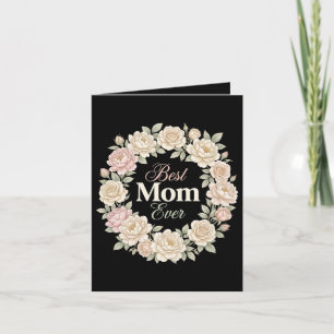 Eleganter Blumenkranz Beste Mama Aller Zeiten Feiertagskarte