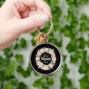 Eleganter Blumenkranz Beste Mama Aller Zeiten Schlüsselanhänger