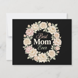 Eleganter Blumenkranz Beste Mutter Aller Zeiten Einladung