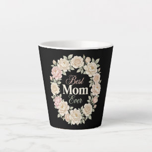 Eleganter Blumenkranz Beste Mutter Aller Zeiten Milchtasse