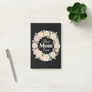 Eleganter Blumenkranz Beste Mutter Aller Zeiten Post-it Klebezettel