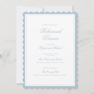 Eleganter Blumenkranz-Monogramm-Probedinner Einladung