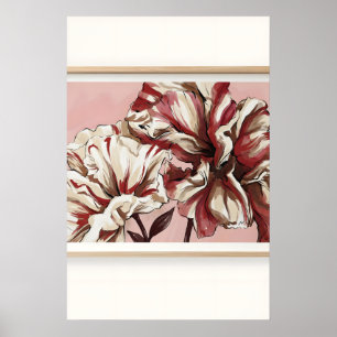 Eleganter Blumenkunst-Druck, Überdimensionierte Bl Poster