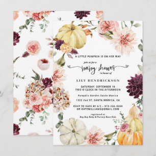 Eleganter Blumenkürbis   Herbst-Babyparty