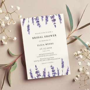 Eleganter Blumenlavender Bridal-Duschladen Postkarte
