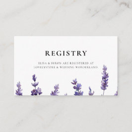 Eleganter Blumenlavender Ehering Card Begleitkarte