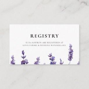 Eleganter Blumenlavender Ehering Card Begleitkarte
