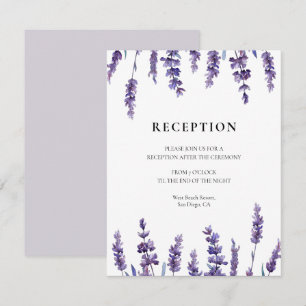Eleganter Blumenlavender Hochzeitskarte Einladung