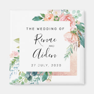 Eleganter Blumenmagnet, Hochzeit Magnet