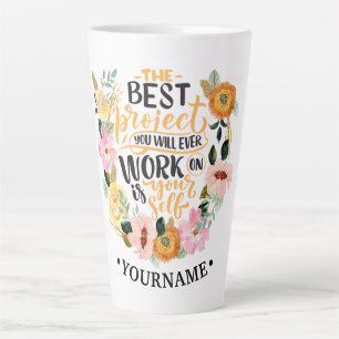 Eleganter Blumenmotivationskurs Sweats Milchtasse