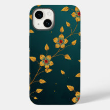 Eleganter Blumenmuster-Handyhülle
