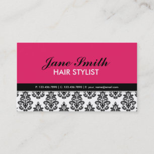 Eleganter Blumenmuster-Stylist-Salon-Friseur Visitenkarte