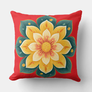 Eleganter Blumenprint-Dekokissen Kissen