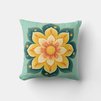 Eleganter Blumenprint-Dekokissen Kissen