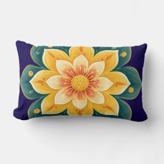 Eleganter Blumenprint-Dekokissen Lendenkissen
