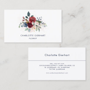 Eleganter Blumenprofi Florist Visitenkarte
