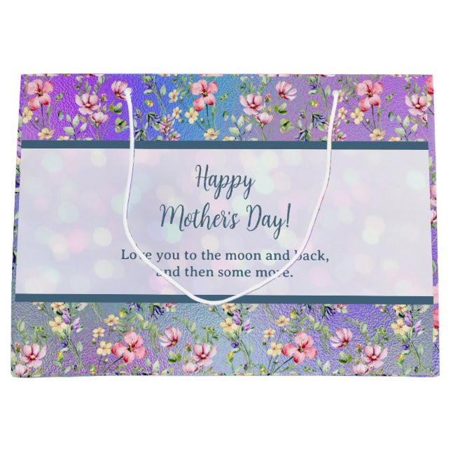 Eleganter Blumenrahmen: für jeden Anlass Große Geschenktüte (Vorderseite)