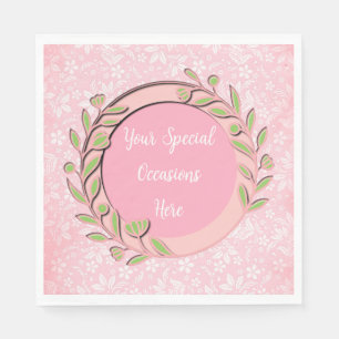 Eleganter Blumenrahmen: für jeden Anlass Serviette