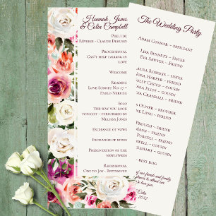 Eleganter Blumenrahmen Rosa Lila Pfirsichweiß Programm