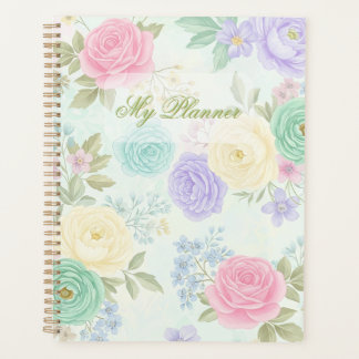 Eleganter Blumenspiralenplaner Planer