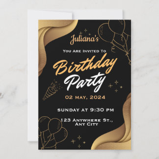 Eleganter Blumenstrauß Einladung für einen unverge