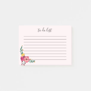 Eleganter Blumenzauber zum Auflisten von Post-It-N Post-it Klebezettel