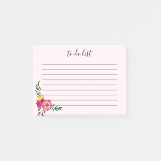 Eleganter Blumenzauber zum Auflisten von Post-It-N Post-it Klebezettel