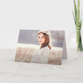 Eleganter Blush Abschluss Danke Foto