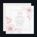 Eleganter Blush Blumenreath Rahmen 30. Geburtstag Einladung<br><div class="desc">Eleganter Blush Blumenkranz Rahmen 30. Geburtstag Party Einladung In unserem Shop finden Sie viele weitere Einladungen zum Hochzeitsfeiern und passende Artikel.</div>