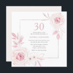 Eleganter Blush Blumenreath Rahmen 30. Geburtstag Einladung<br><div class="desc">Eleganter Blush Blumenkranz Rahmen 30. Geburtstag Party Einladung In unserem Shop finden Sie viele weitere Einladungen zum Hochzeitsfeiern und passende Artikel.</div>