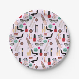 Eleganter Blush Girly Pink Makeup Artist Glamour Pappteller